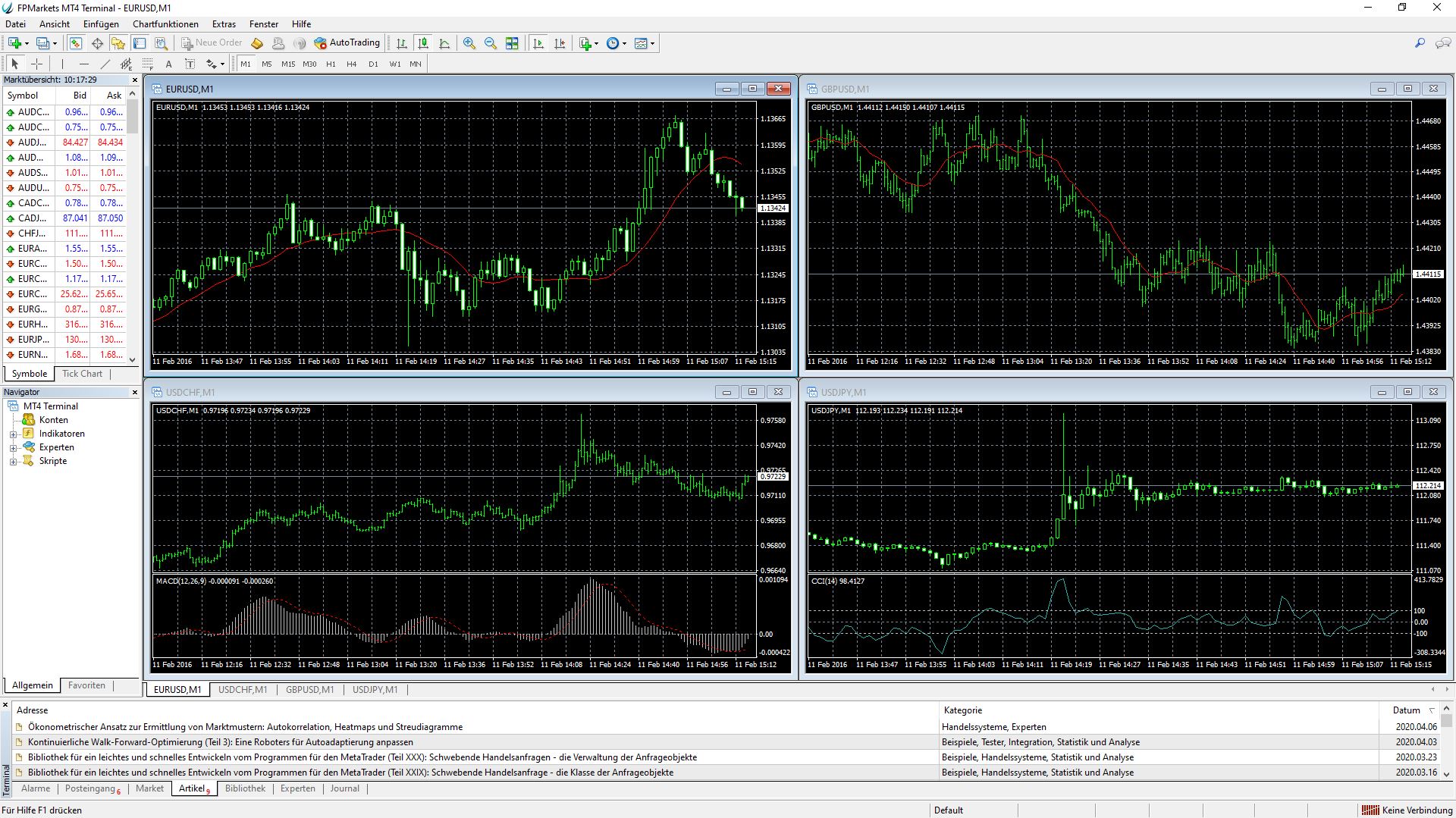 FP Markets Desktop Trading Platform