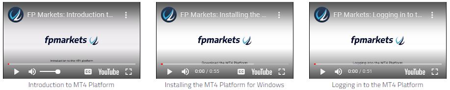 FP Markets offers free video tutorials about how to use MetaTrader 4 (MT4)