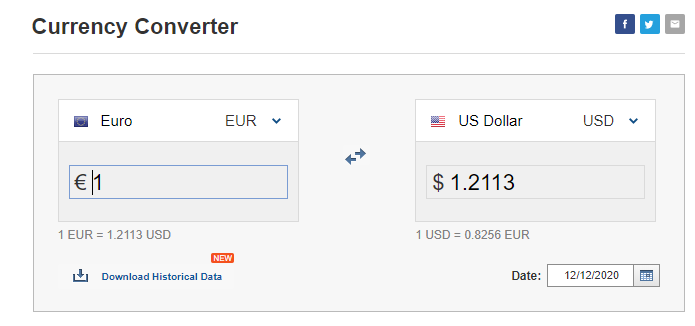 Investing.com валутен конвертор